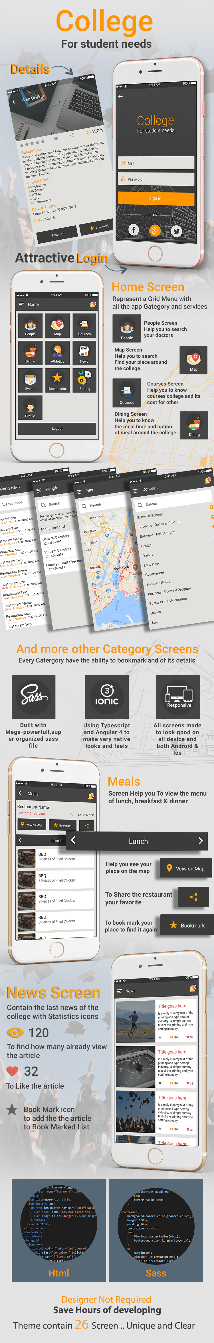 College-ionic app theme